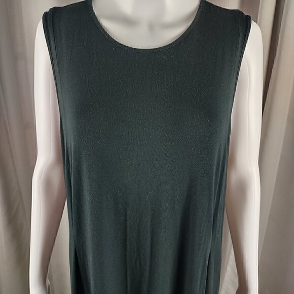 J.Jill Wearever Collection Black Sleeveless Rayon Blend Maxi Dress Size LP - Picture 2 of 11